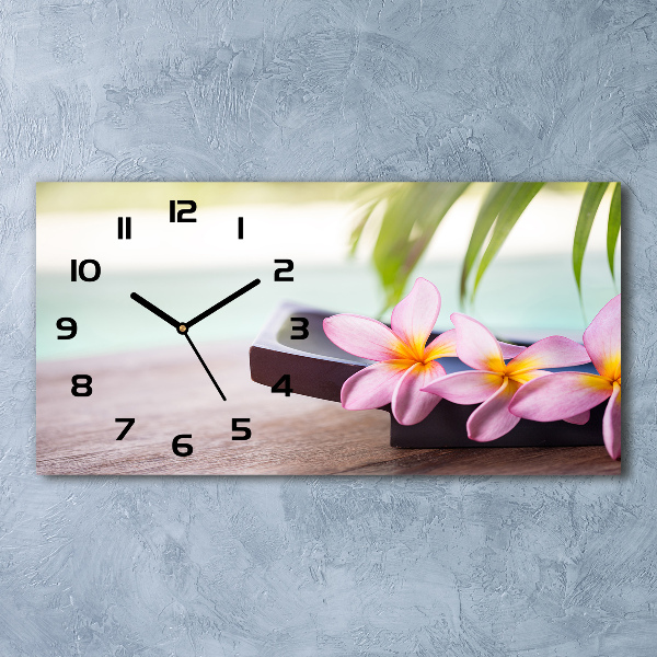 Orologio rettangolare con quadrante Plumeria