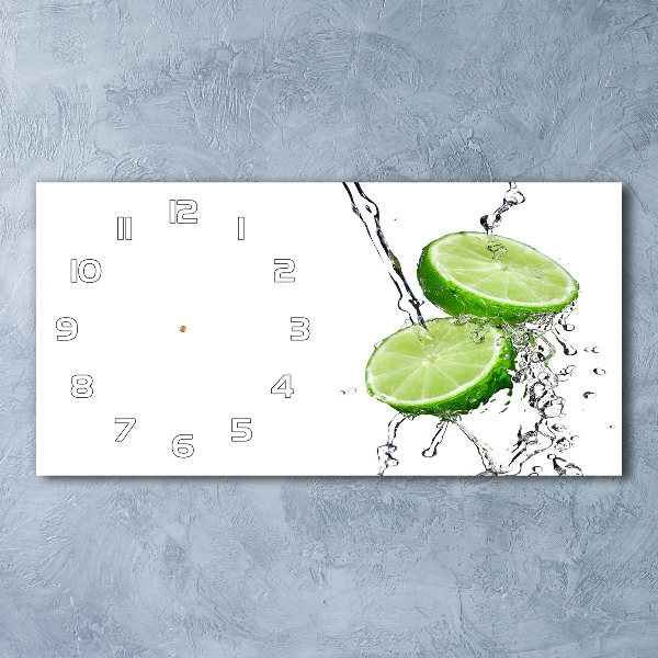 Orologio rettangolare con finitura calce e acqua