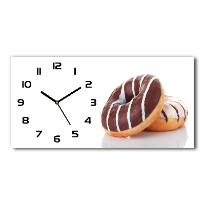 Orologio orizzontale con motivo a ciambelle al cioccolato