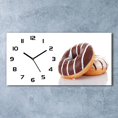 Orologio orizzontale con motivo a ciambelle al cioccolato
