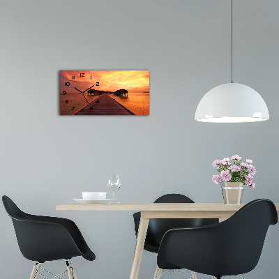 Orologio rettangolare con quadrante Bungalow alle Maldive