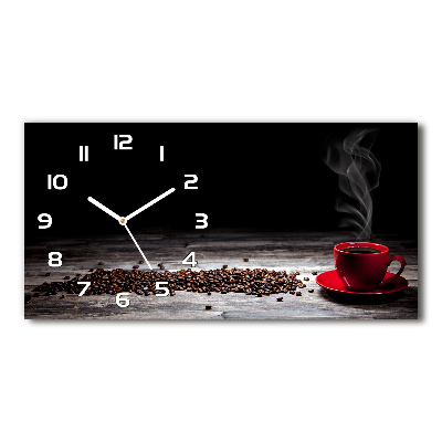 Orologio rettangolare con quadrante color caffè aromatico