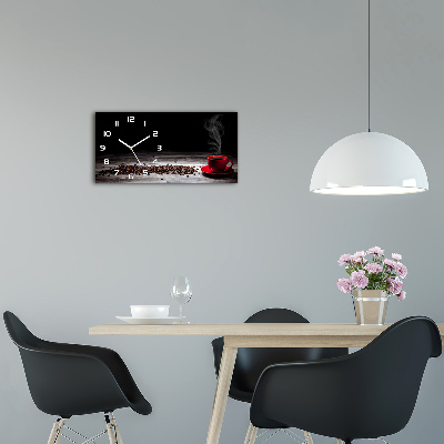 Orologio rettangolare con quadrante color caffè aromatico