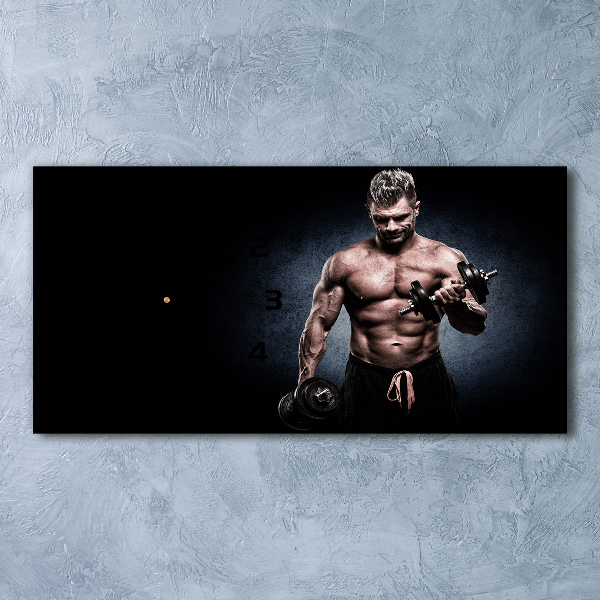 Orologio rettangolare con quadrante ispirato a un edificio sportivo