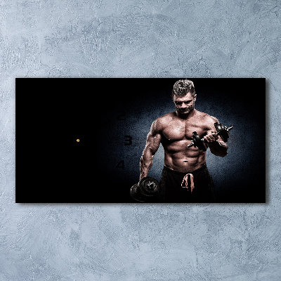 Orologio rettangolare con quadrante ispirato a un edificio sportivo