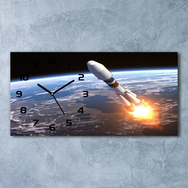 Orologio rettangolare con motivo a razzo spaziale