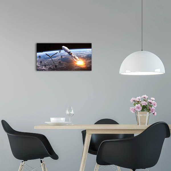 Orologio rettangolare con motivo a razzo spaziale