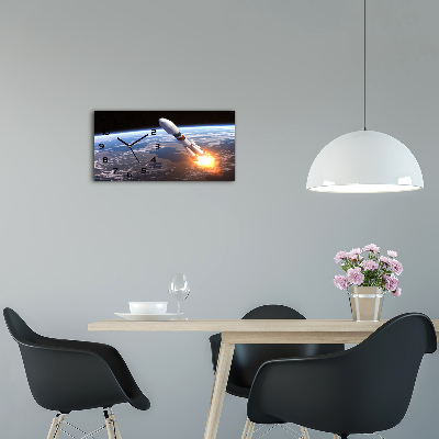 Orologio rettangolare con motivo a razzo spaziale