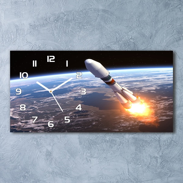 Orologio rettangolare con motivo a razzo spaziale