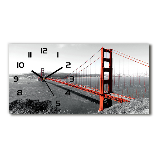 Orologio rettangolare con quadrante raffigurante il ponte di San Francisco