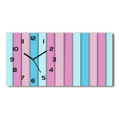 Orologio rettangolare con strisce colorate sul quadrante