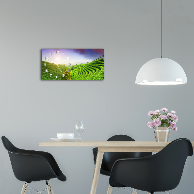 Orologio orizzontale con motivo a piantagione di tè