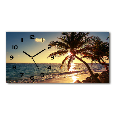 Orologio orizzontale con motivo spiaggia tropicale