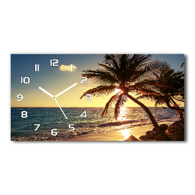 Orologio orizzontale con motivo spiaggia tropicale