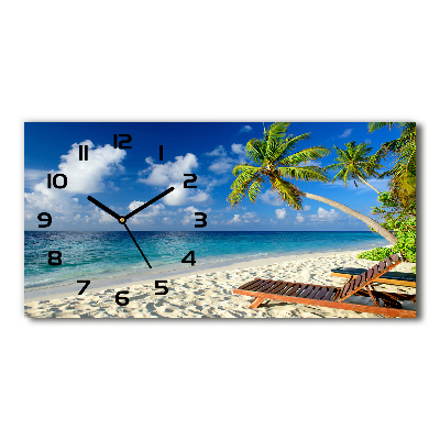 Orologio rettangolare con quadrante a tema spiaggia tropicale