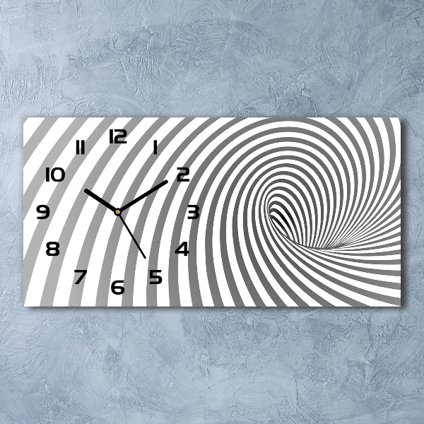 Orologio rettangolare con quadrante a spirale a strisce