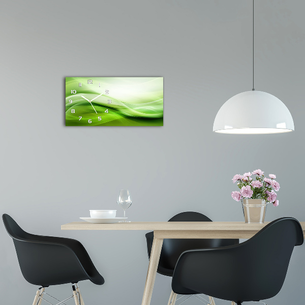 Orologio rettangolare con quadrante a onde verdi