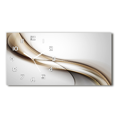 Orologio rettangolare con quadrante a motivo a onde marrone