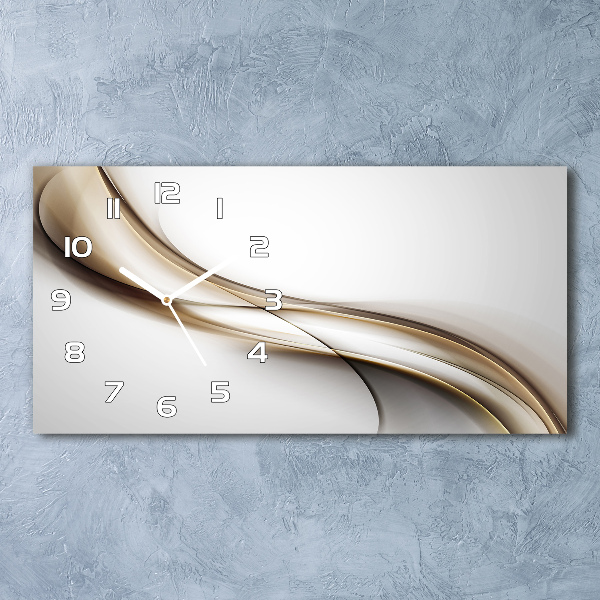 Orologio rettangolare con quadrante a motivo a onde marrone