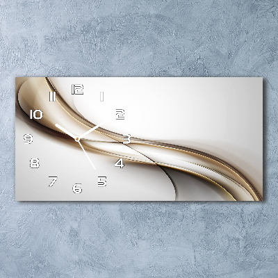 Orologio rettangolare con quadrante a motivo a onde marrone