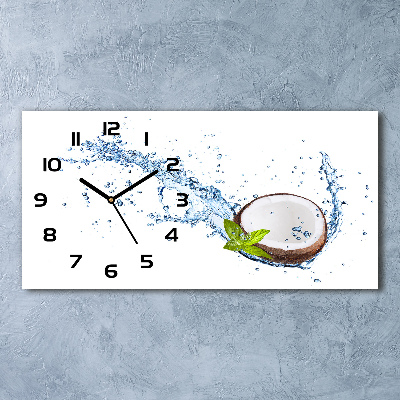 Orologio orizzontale con motivo cocco su sfondo acqua