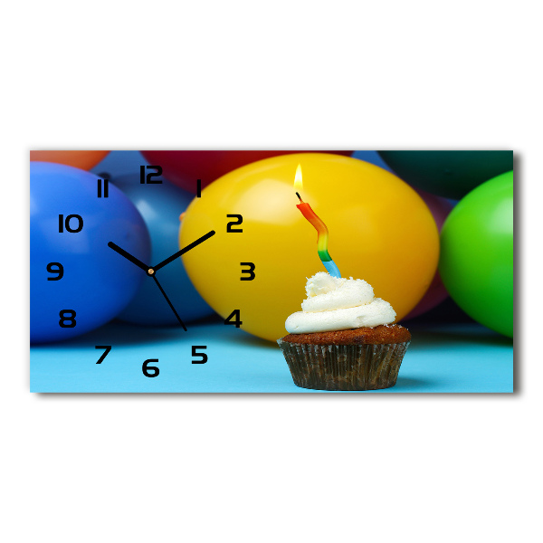 Orologio rettangolare con motivo a cupcake di compleanno
