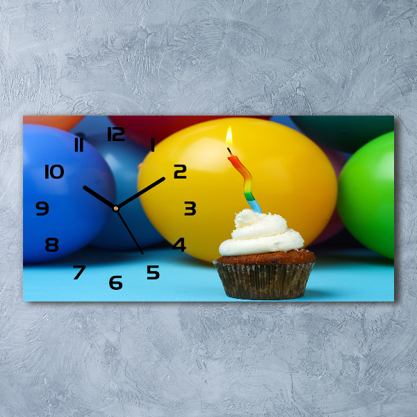 Orologio rettangolare con motivo a cupcake di compleanno