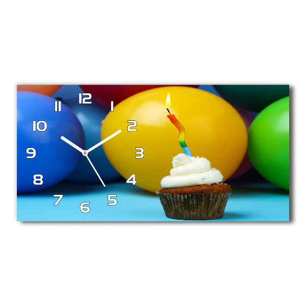 Orologio rettangolare con motivo a cupcake di compleanno