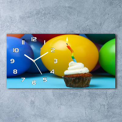 Orologio rettangolare con motivo a cupcake di compleanno