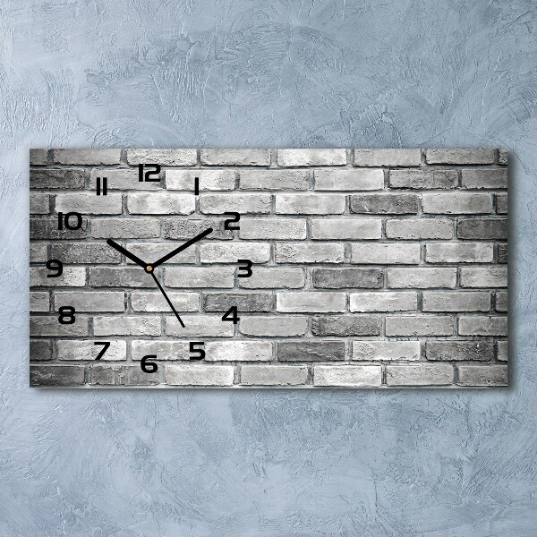 Orologio rettangolare con quadrante a motivo di muro di mattoni
