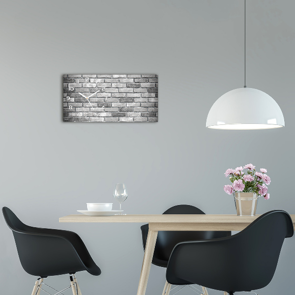 Orologio rettangolare con quadrante a motivo di muro di mattoni