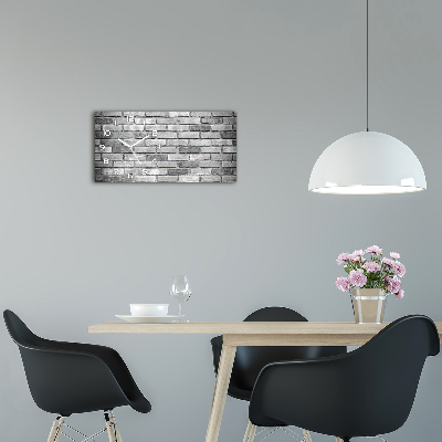 Orologio rettangolare con quadrante a motivo di muro di mattoni