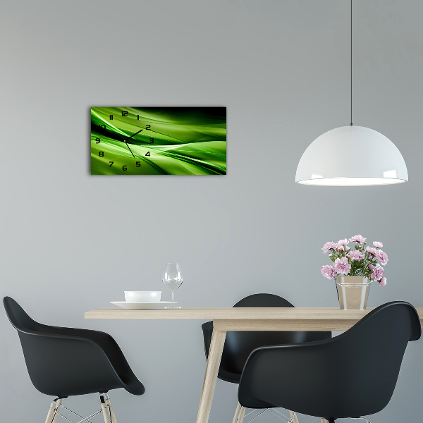 Orologio rettangolare con quadrante a onde verdi