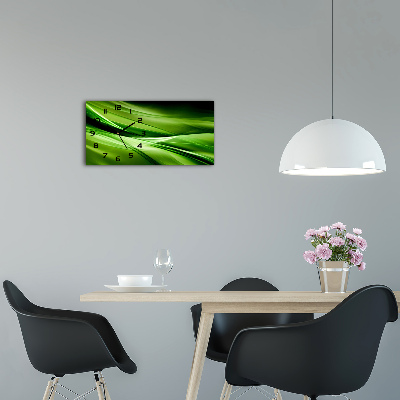 Orologio rettangolare con quadrante a onde verdi