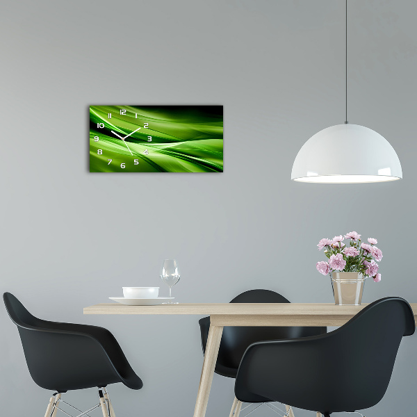 Orologio rettangolare con quadrante a onde verdi
