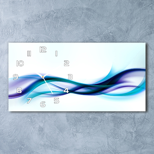 Orologio rettangolare con quadrante decorato con onde astratte