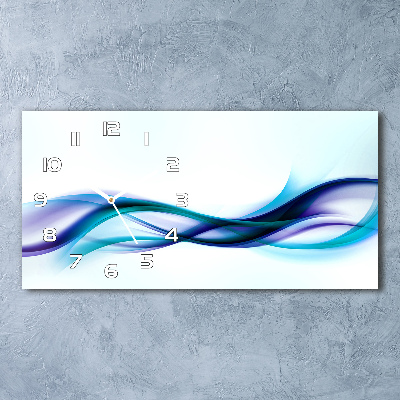 Orologio rettangolare con quadrante decorato con onde astratte