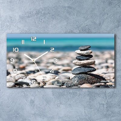 Orologio orizzontale con quadrante decorato con motivo di pietre