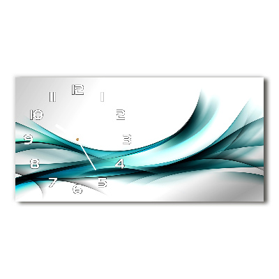 Orologio orizzontale con motivo a onde astratte