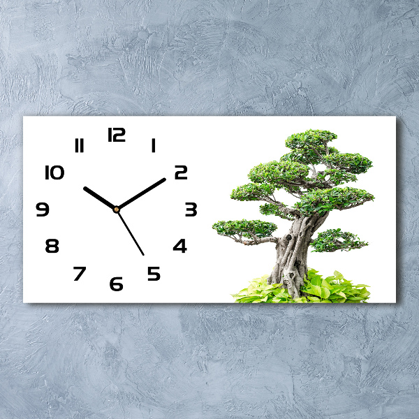 Orologio orizzontale con motivo albero bonsai