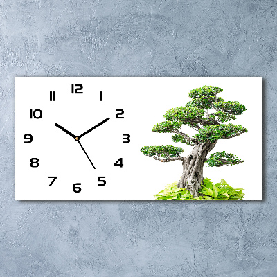 Orologio orizzontale con motivo albero bonsai