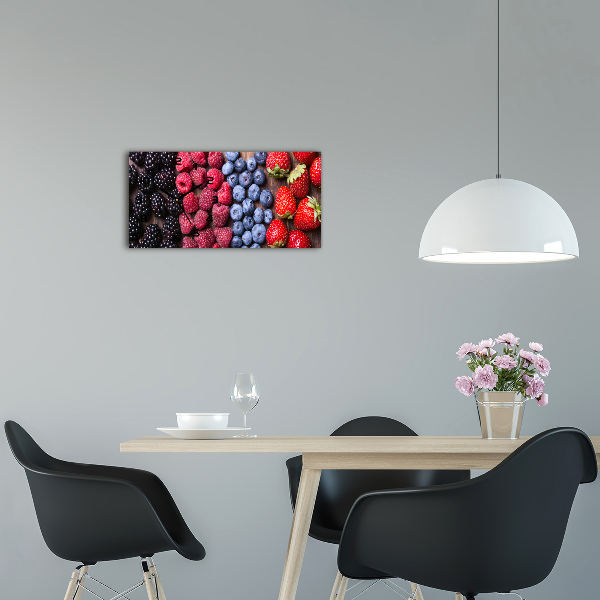 Orologio rettangolare con quadrante con motivo frutti di bosco