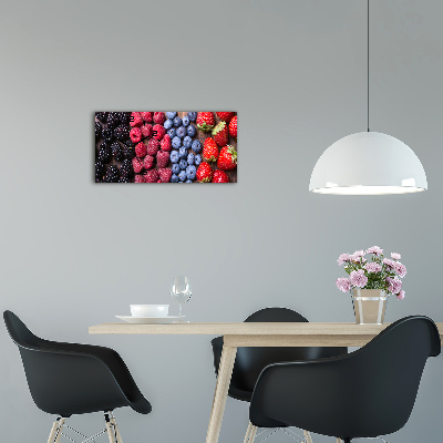 Orologio rettangolare con quadrante con motivo frutti di bosco