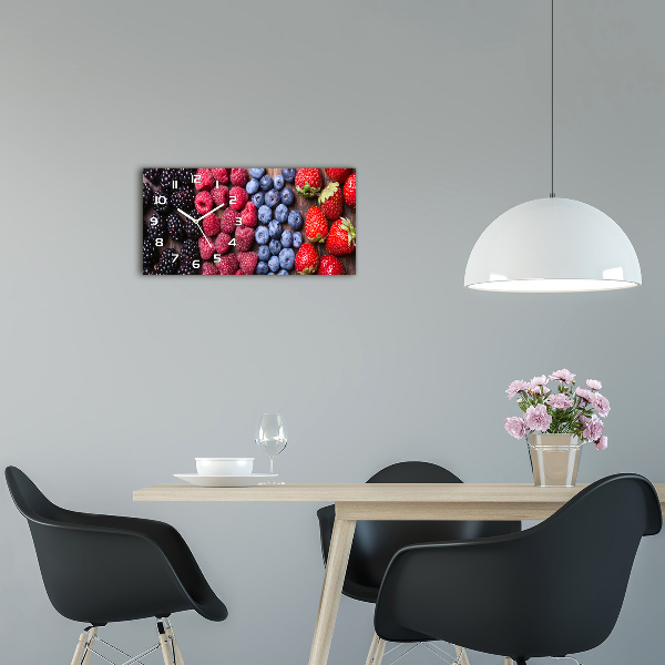 Orologio rettangolare con quadrante con motivo frutti di bosco