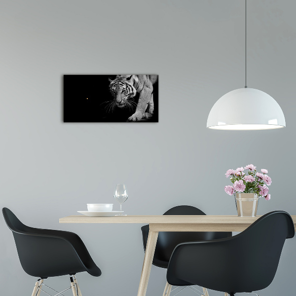 Orologio rettangolare con quadrante decorato con motivo a tigre