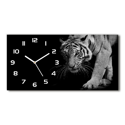 Orologio rettangolare con quadrante decorato con motivo a tigre
