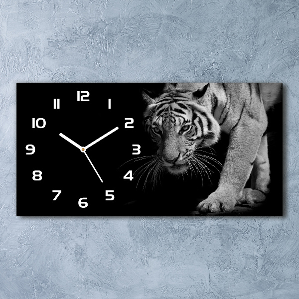 Orologio rettangolare con quadrante decorato con motivo a tigre