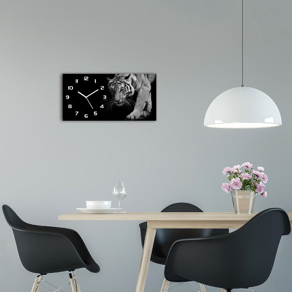 Orologio rettangolare con quadrante decorato con motivo a tigre