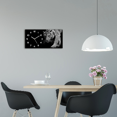 Orologio rettangolare con quadrante decorato con motivo a tigre