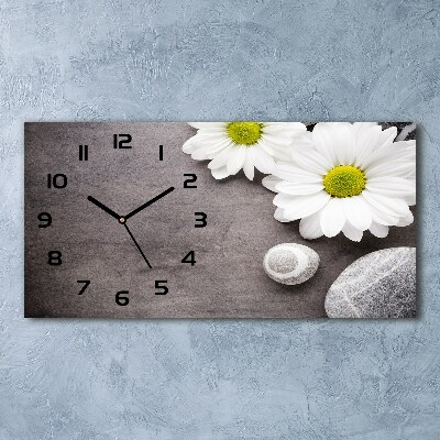 Orologio orizzontale con quadrante decorato con motivo Gerbera